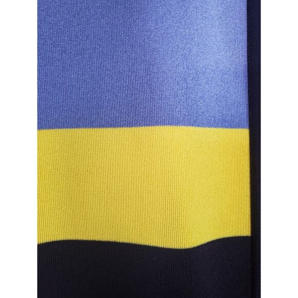 Exclusively Misook Purple Yellow Colorblock Open Front Cardigan Sweater Sz Small - Picture 8 of 11